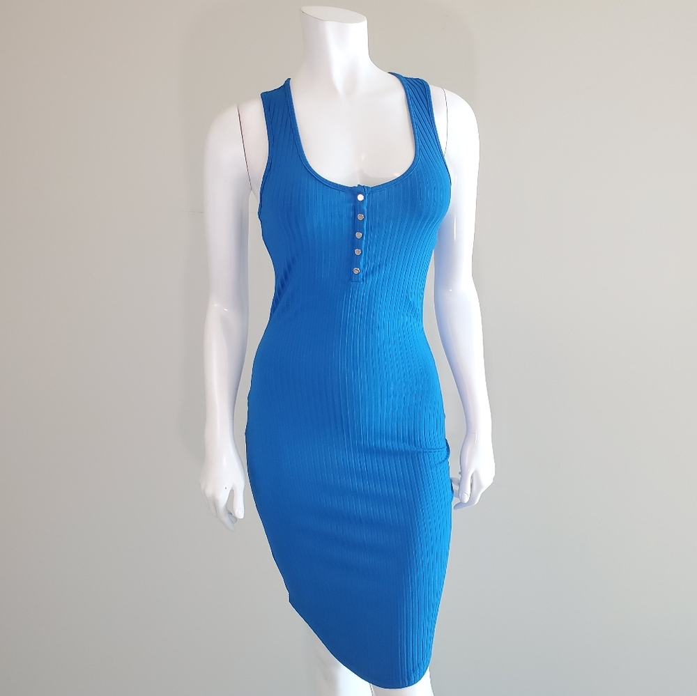 Bebe blue racer back dress
